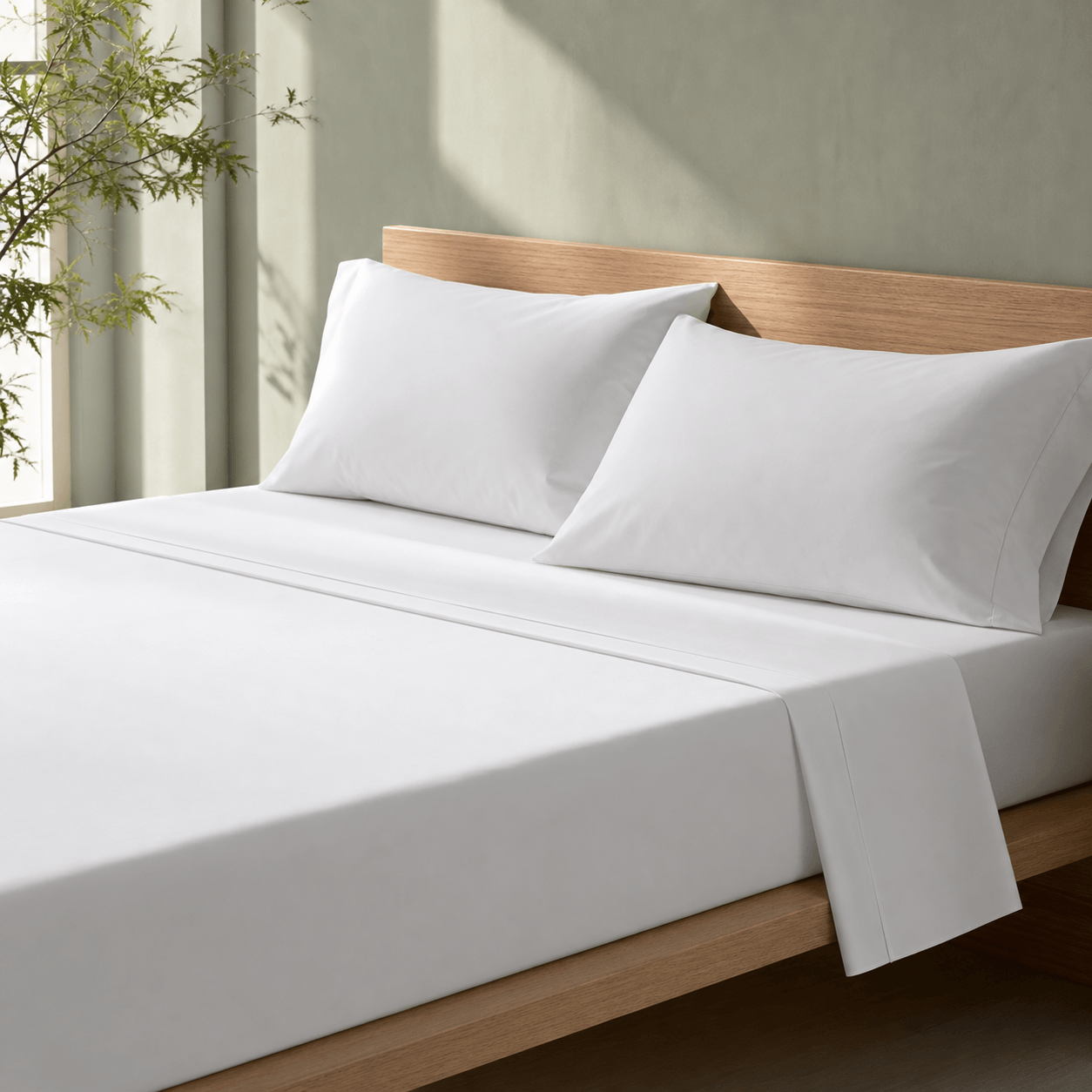 Crisp Percale Sheet Set lifestyle view